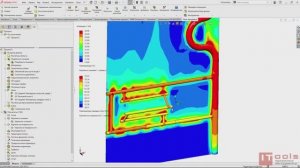 SOLIDWORKS Flow Simulation Расчёт теплового потока полотенцесушителя