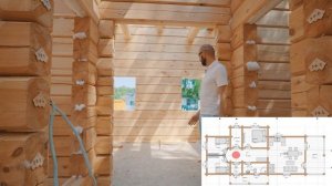 Одноэтажный Дом 100 м2 из Лафета. Деревянный Дом с 3 Спальнями и Большой Гостиной