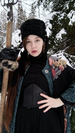 Винтажный дозор в платье везде🌘🗝#винтажныйстиль #русскийстиль