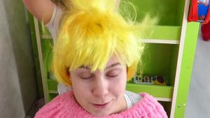 Lera and Mom in a beauty salon for princesses