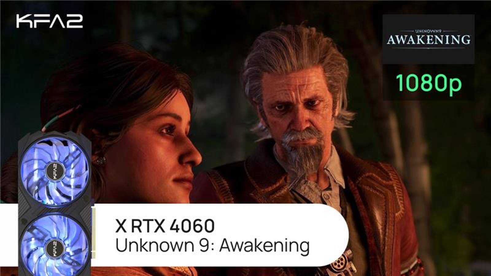 KFA2 X GeForce RTX 4060 Black | Unknown 9: Awakening | 1080p (Full HD) разрешение