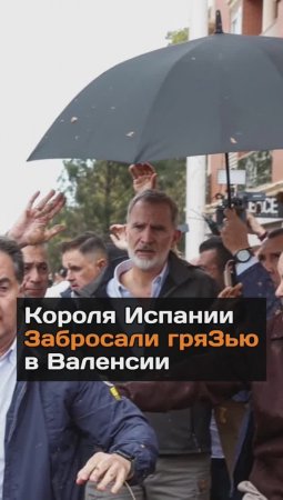 Короля Испании 3aбpocaли гpя3ью в Валенсии