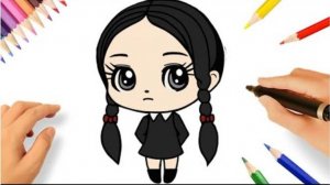 КАК ЛЕГКО НАРИСОВАТЬ ВЕНДРЕЙ АДДАМС / WEDNESDAY ADDAMS