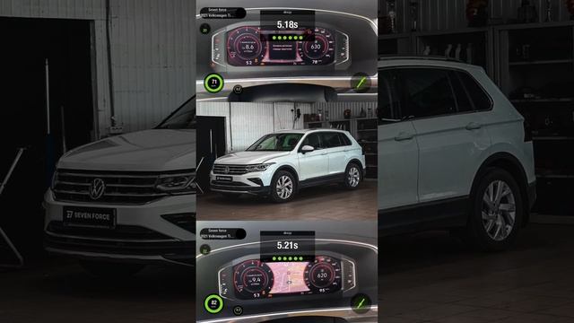 До/после на VW Tiguan, на котором мы сделали stage 1