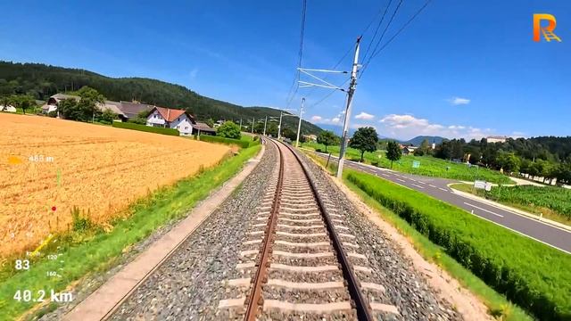 Путешествие на поезде Клагенфурт - Вольфсберг (новая железная дорога ÖBB-Коральм, Австрия) смотреть онлайн