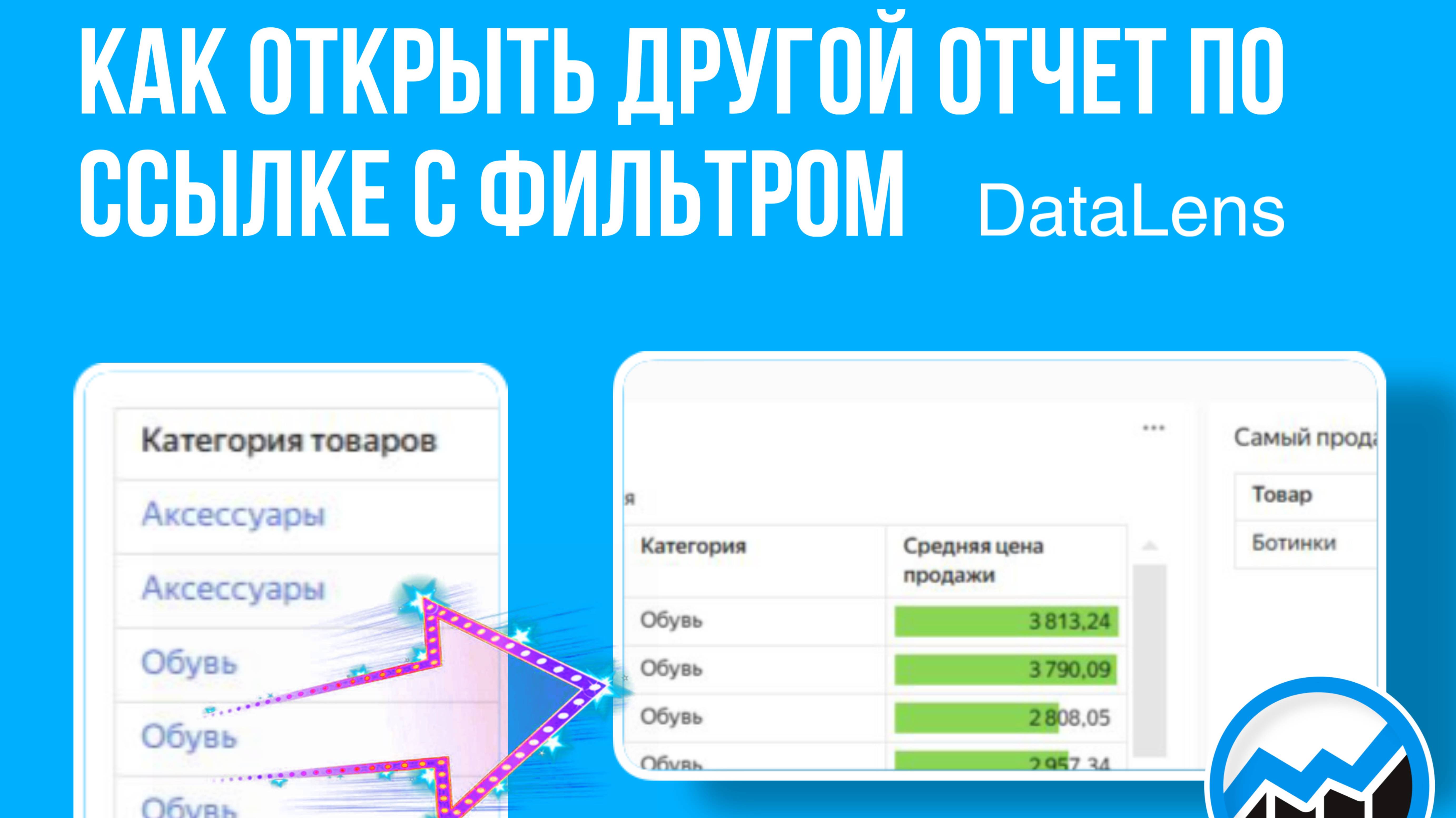Обзор курса "Параметры дашборда. Как открыть другой отчет по ссылке с фильтром." Обучение DataLens