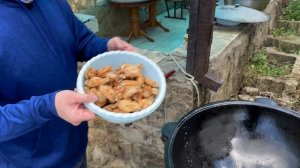 Куриные крылья в казане по Узбекски