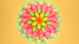 Большие цветы из бумаги. Поделки оригами на 8 марта