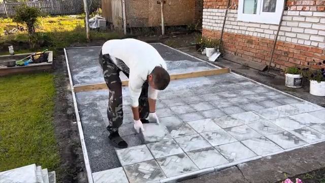 Как сделать зону отдыха на даче с помощью тротуарной плитки своими руками?