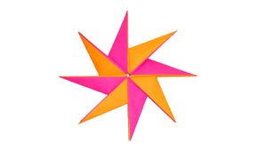 Звездочка из бумаги. Простая поделка - украшение