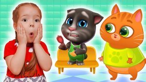 Мой Говорящий Том 2, котик Bubbu и Настя устроили концерт  Мультик для детей