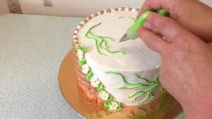 Торт для девочки(крем БЗК). /Cake for girl(protein custard).