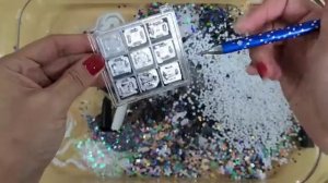 Смешиваем слайм с печеньем OREO, добавляем блестки в слайм! #ASMR