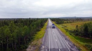 Заполярная трасса с высоты птичьего полёта - самая северная в мире скоростная автомобильная дорога