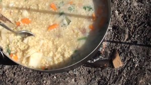 Как приготовить пшенную кашу сливуху на костре