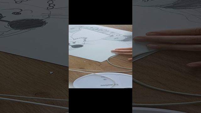 рисунок с помощью тапа лапки и карандаша