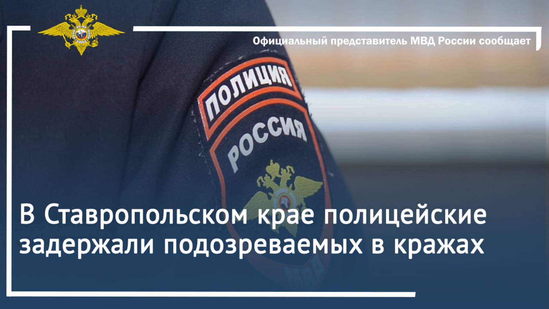 В Ставропольском крае полицейские задержали подозреваемых в кражах