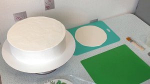 Торт с вафельной картинкой(крем БЗК). /Cake with a picture on waffle paper(protein custard).