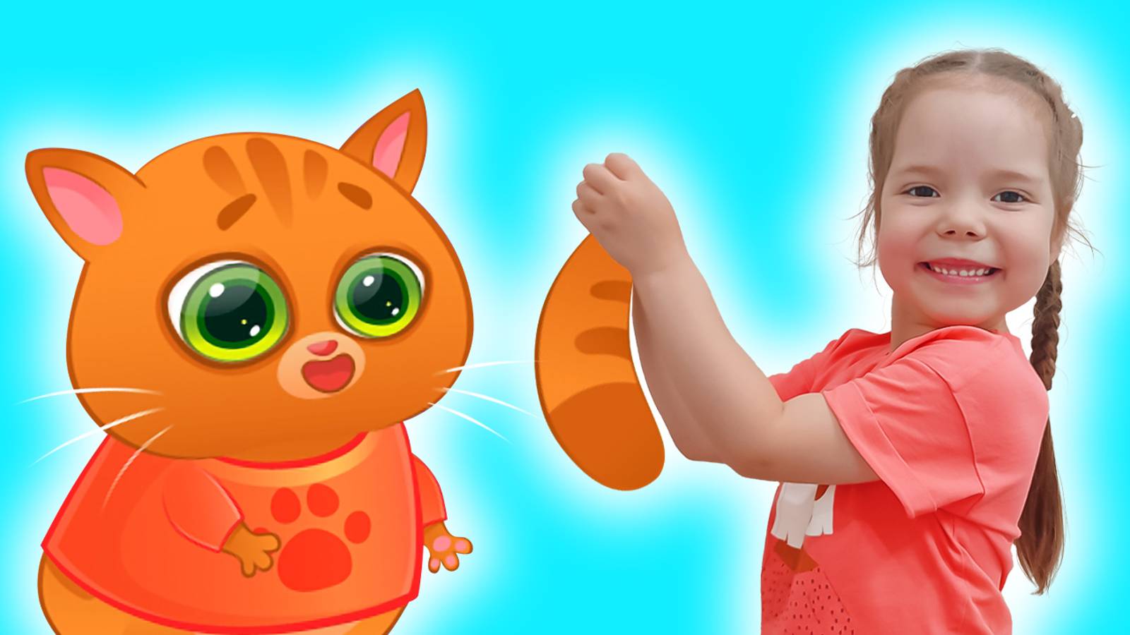 Мультик для детей про котика Bubbu  Бубу котик и Настя ищут хвостик