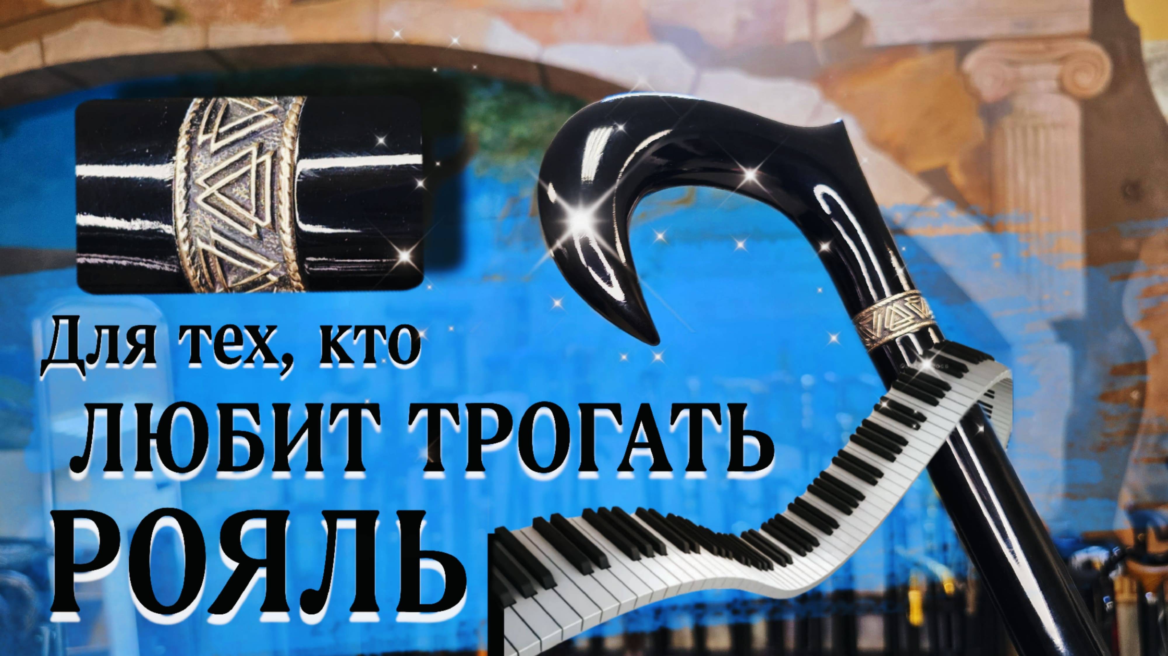 Трость из премиального дерева | Современник Черный под рояль