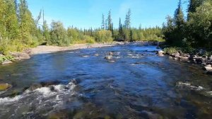 Прохождение на СВП Бриз порог на р. Пашкина, очень малая вода