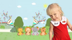 Детское видео на английском. Весёлый праздник день Рождения Маши