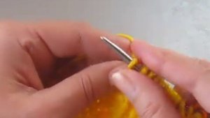 Польская резинка по кругу спицами - схема вязания