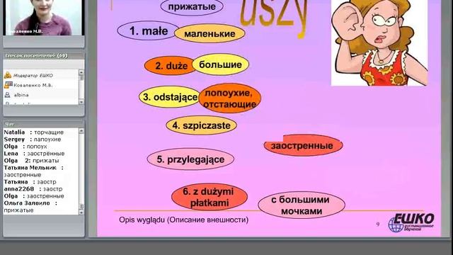 Описание внешности в польском языке