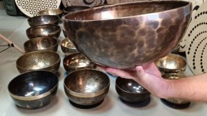 Кованая поющая чаша Plain antique ( 30 см, нота: Соль, 98 Гц) / Singing Bowl / shamanic.moscow