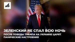 Зеленский не спал всю ночь. После победы Трампа на Украине царят панические настроения