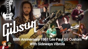 |Легендарная гитара|Обзор Gibson Les Paul SG Custom With Sideways Vibrola 60th Anniversary 1961|