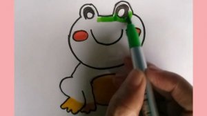 Красочное рисование лягушонка! Раскраска для детей младшего возраста