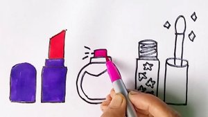 Красочный рисунок с макияжем для детей и малышек