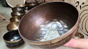 Кованая поющая чаша DARK SF Сarving ( 29 см, нота: Соль, 98 Гц)  / Singing Bowl / shamanic.moscow