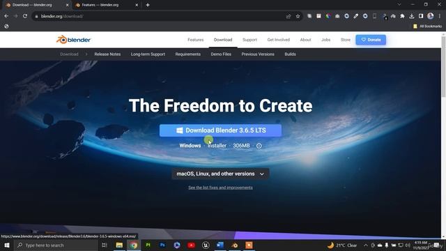 5. Downloading Blender Software