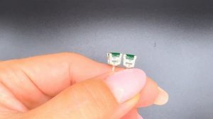 Хризопраз пусеты ХРИ025