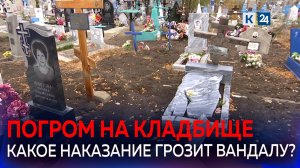 На Кубани полиция поймала вандала, который разрушили памятники на кладбище