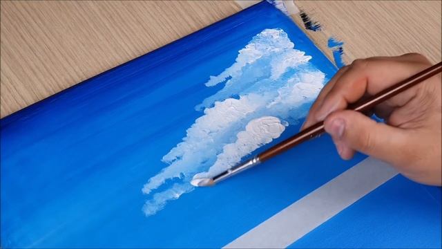 ОБЛАКА НА ПИРСЕ   - Акриловые краски - РАЗВИВАЮЩИЕ ВИДЕО для детей и родителей!