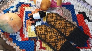 Варежки жакардом. Как вязала🧶🧶🧶