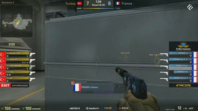 CS:GO World Championship 2016 - France Vs Turkey [Game 2] (Semi-Final) смотреть онлайн