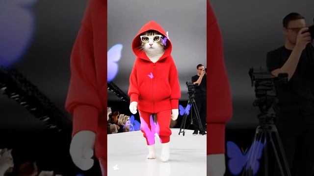 Кошачий показ мод - Cats fashion week 💫 #cats#кошки