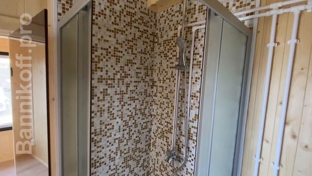 Обзор небольшой бани 2,4х7м с террасой смотреть онлайн