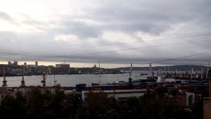 Владивостокский морской торговый порт. Октябрь 2022. Таймлапс