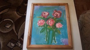 Картина маслом Розы