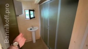 Обзор модульной бани 6х7,1м с хозблоком.