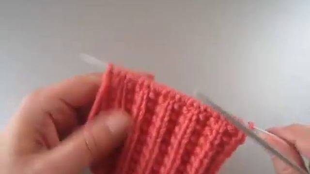 Польская резинка спицами - схема вязания (1) смотреть онлайн