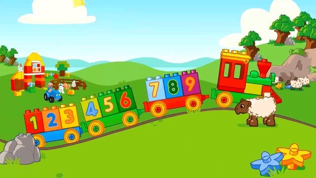 Мультик ЛЕГО ДУПЛО Lego Duplo Playground  Паровозик ЛЕГО Учим цифры  развивающий мультф