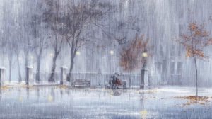 Осенний футаж. Ливень.