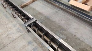 Испытания шнека ф160 мм длиной 6 метров