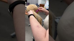 Вторая часть выполнение прически дистанционного этапа